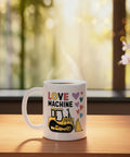 Valentine Gift For Farmers Love Machine Tractor Mug White Ceramic Coffee Cup For Rural Lovers And Tractor Enthusiasts Perfect Farmhouse Decor Gift For Anyone