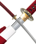 Hand Sharpened 1060 High Carbon Steel Samurai Sword Showpiece For Display And Iaido Practice With White Saya Dragon Design