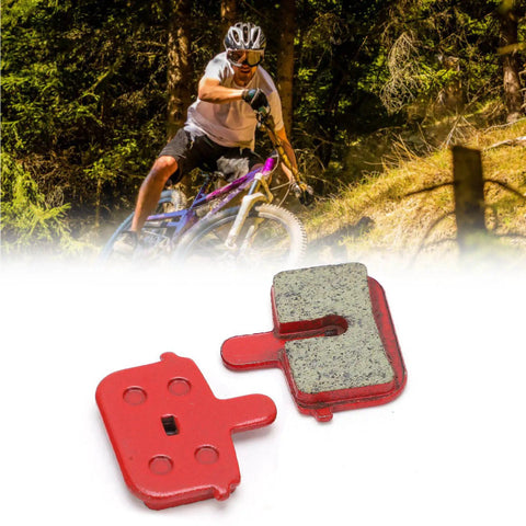 8 Piece Mountain Bike Disc Brake Pads Set With Resin Semimetal Material Quiet Braking on forest trail