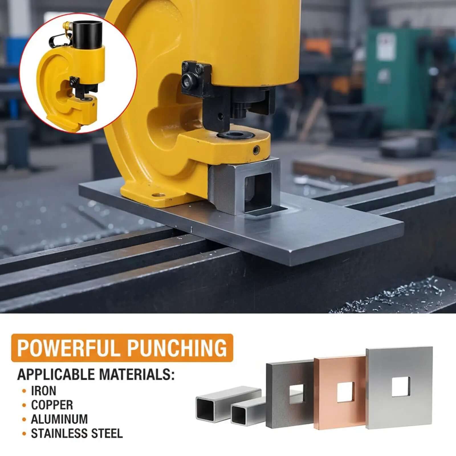 8-Piece Oval Hydraulic Hole Punch Die Set CH-70 ✓