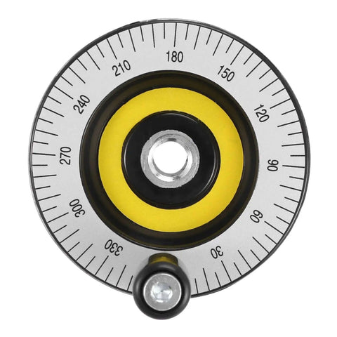 Solid 80mm Hand Wheel With Scale Pro Grade Bakelite Machine Handle, top view showing calibrated scale and handle, for precision machinery.