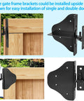 Fence Gate Kit With 90 Degree Hinges And Anti Sag Support for Single or Double Doors with corner brace brackets.