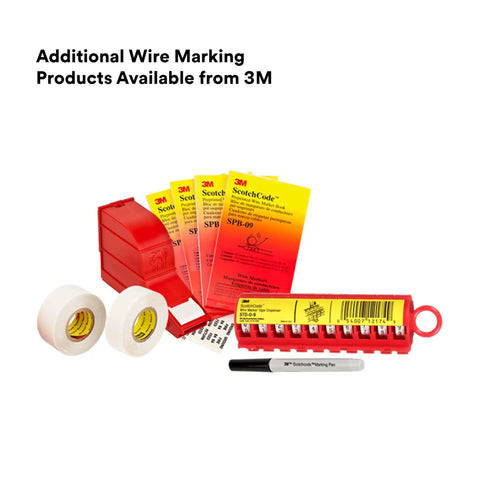 Wire Marker Tape Dispenser With Numbered Label Rolls 0 To 9, Pressure Sensitive Acrylic Adhesive in red case with accessories