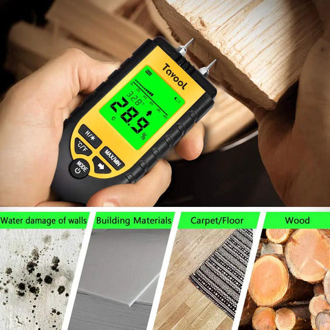 Pin Type Wood Moisture Meter Digital Moisture Detector For Wood And Building Materials Quick Easy Read Dampness Tester