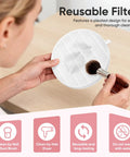 Person cleaning 5 Pack Nail Dust Collector Filters Compatible With Melody Susie HPro SProR with brush