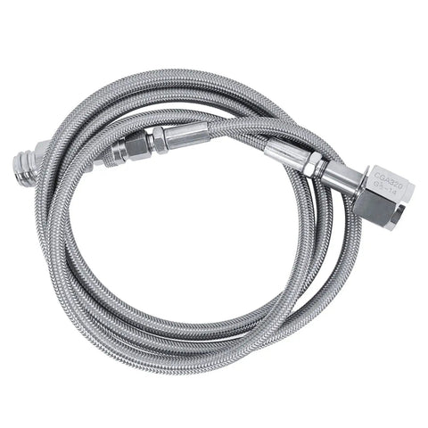 External Hose 1.5 M 60 Inch For Soda Setup With CGA320 Connection TR21 4 G1 2 Hose Adapter, coiled stainless steel