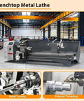 Garvee Mini Metal Lathe 9x30 Inch With 1100W Powerful Motor And 0-3000 Rpm Variable Speed Digital Readout in workshop.