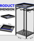 Heavy Duty Police Gear Stand With Four Strong Hangers For Handguns, Belts, Vests And Body Armor, Freestanding Tactical Gear Rack