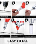 Step-by-step guide for 21 Inch Hand Rivet Nut Tool Set With 5 Guide Nozzles, Chrome Plated Stainless Steel Riveter Kit use