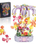 Dope Flower Building Blocks Kit For Adults Women With Artificial Flowers Craft Set Featuring A Butterfly Wishing Tree Design, ABS plastic