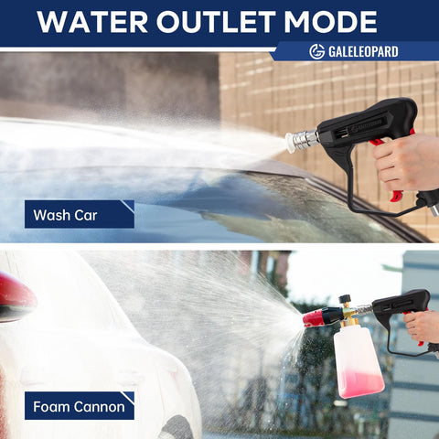 Compact Pressure Washer Gun With One Quarter Inch Quick Connector 4350 PSI High Power washing car and foam cannon use