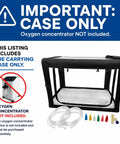 Pet Oxygen Therapy Cage With Tubing Kit Soft Mat And Venturi Adapters Vet Grade Nebulizer Chamber For Dogs Cats
