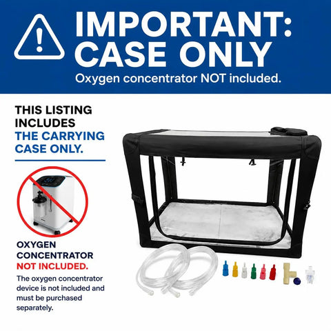 Pet Oxygen Therapy Cage With Tubing Kit Soft Mat And Venturi Adapters Vet Grade Nebulizer Chamber For Dogs Cats