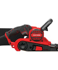Corded 7 Amp Belt Sander Workhorse With Angled 3 Inch By 21 Inch Belt For Closer Sanding and Onboard Dust Bag