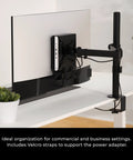 Rock Solid Vesa Mount Bracket For HP Desktop Mini Prodesk And EliteDesk Rigs Slick Easy Install Heavy Duty Steel Adapter Plate mounted on monitor with neat cable management.