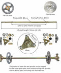 BeefedUp 29 Inch Rear Live Axle Kit For Go Karts ATVs Quad Drift Trikes And 4 Wheelers With Hydraulic Brake 58T Sprocket Chain