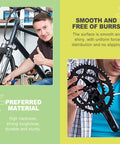 Man using 24 Piece Go To Bike Axle Nuts And Washers Kit M8 M9.5 M10 for Mountain and Road Bikes; cyclist inspecting crankset.