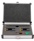Three Eighths Inch Shank Lathe Turning Tool Set With 5 Indexable Inserts And Holders For External And Internal Turning in case.