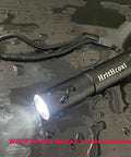 Rechargeable Mini LED Flashlights Set Of 6 High Brightness 1200 Lumens XPE With 3 Modes Zoomable Waterproof Aluminum Body on wet surface