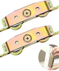 2-Pack Heavy Duty Sliding Door Rollers With Steel Ball Bearing Tandem Wheels For Patio Doors, Universal 1-1/4 Inch Wheel