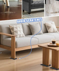 8 Pack Furniture Sliders For Carpet Large 8.2 X 5.5 Inch Heavy Duty Glide Pads shown under sofa and table to avoid scratches