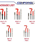 All In One Metric Helicoil Thread Repair Kit 131 Piece Set With Stainless Inserts HSS Drill Bits Taps And Wrench M5 To M12