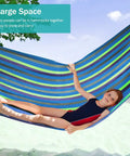 Portable Camping Hammock With Upgraded 320G Canvas Fabric For Super Comfy Relaxation 550Lb Weight Capacity Anti Roll