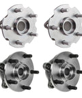 Front And Rear Wheel Bearing And Hub Assembly Set Four Piece Kit With Two Front Hubs And Two Rear Hubs For 2013 2018 Toyota RAV4 FWD 2006 2012 RAV4 V6 3.5L FWD And 2011 2016 Scion tC Manual Transmission.
