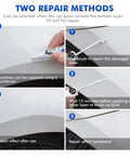 Instructions showing two repair methods with World Rally Blue Touch Up Paint Kit For Subaru Scratch Repair DIY Auto Paint That Covers Scratches Fast No Sweat Easy Fix For BRZ Impreza WRX S209 And Other Subaru Models Professional Quality Automotive Paint