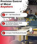 One Station Metal Disc Bender For Standing Seam Roofing and Sheet Metal Bending displayed in a workshop environment.