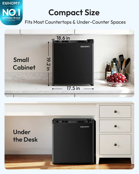 Compact One Point One Cubic Foot Upright Mini Freezer With Reversible Door And Adjustable Feet Hella Efficient Black Cold Storage in kitchen.