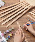 Easy Install 12 Pc Unfinished 3D Wood Trim Molding For Walls Doors Furniture Peel And Stick, painting unfinished wood strips.