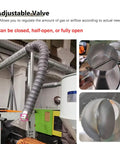 Heavy Duty Duct Hose Fume Extractor With Hood And Flexible Articulated Extraction Arm 200mm By 2m Dust Collection Tube