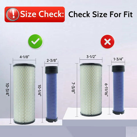 Beefed Up Heavy Duty Air Filter Kit For Lawn Mowers And Garden Tractors M131802 And M131803 Fits Kawasaki John Deere Kohler Exmark