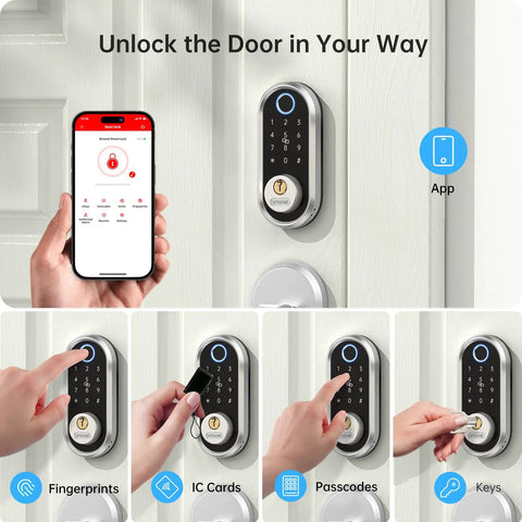 Slick Keyless Smart Deadbolt With Lightning Fast Fingerprint Reader And Digital Keypad For Heavy Duty Home Security Plus Remote App Access That Delivers Pure Convenience And Absolute Zero Sweat Daily