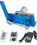 DIY Reciprocating Swing Motor For Makers And DIY Folks With Adjustable Swing From 20 To 120 Degrees 90 RPM Speed Regulator And Remote Control 24V Output 100 Meter Remote Range Aluminum Body shown with components