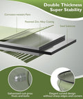 Diagram showing double thickness stability of Raised Garden Bed Kit 4x2x1 Ft Beefed Up Galvanized Planter Box with safety edging.