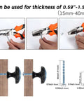 Installation guide for Blue Tree Of Life Cabinet Knobs 4 Pack For Kitchen And Bathroom with adjustable screw sizes.