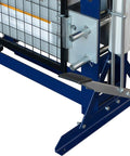 Badass Heavy Duty Steel H Frame 50 Ton Hydraulic Shop Press With Foot Pump Pedal detail showing foot pedal, sturdy steel base.
