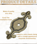 4 Pack Cabinet Handle Backplates 2-7/8 Inch Zinc Alloy With 5/32 Inch Single Hole Vintage Bronze Finish Decorative Retro Style