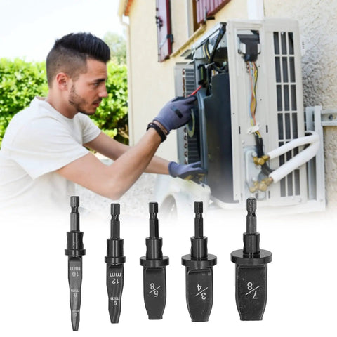 Heavy Duty Copper Pipe Expander Set With Hex Handle And Seven Flaring Bits For Air Conditioner Repair High Speed Steel Expansion Tool near technician.