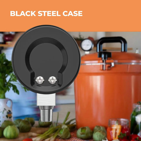 Black steel gauge from Pressure Cooker Canner Gauge Replacement Kit For 1930 Series Canners Fits 910 915 921 925 930 941 Models
