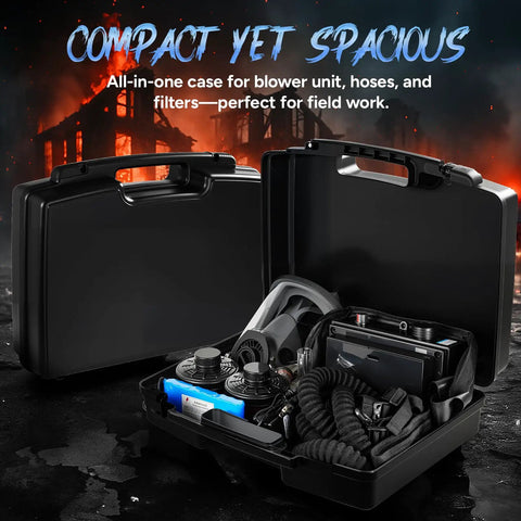 Full Face Papr Respirator With Powered Air Purification And Carbon Filter Handling Dust Paint And Strong Fumes For Trades Pros Zero Sweat Or Hassle While Delivering Solid All Shift Protection And Crisp View Built Different And Dependable