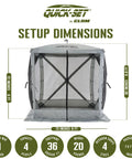 Pop Up Screen Tent For Outdoors, Instant Setup In 60 Seconds, 6 By 6 Foot Gray Bug Free Canopy Shelter for Camping