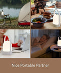 All Day 4000mAh Rechargeable LED Lantern Table Lamp With Cordless Power 4 Level Touch Dimming for Camping and Home