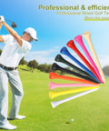 Colorful Wooden Golf Tees Bulk Pack Of Five Hundred, Three And A Quarter Inch Long, Unbreakable Durable Tees For Practice display