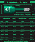 Mgtgbao green diamond core drill bit with 5/8-11 thread, 3/16 in (5 mm) shank for dry drilling porcelain tile and stone