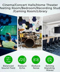 12 Pack Hexagonal Acoustic Wall Panels Sound Absorbing Polyester Foam Tiles For Home Studio Bedroom Decor Soundproofing Flame Retardant in a gaming room setting.