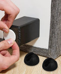 Applying felt pad near 12 Piece Set Hairpin Table Leg Caps Rubber Feet For Furniture Easy Clip On Install Wear Resistant PVC Hemispherical Floor Protectors For Homes And Offices