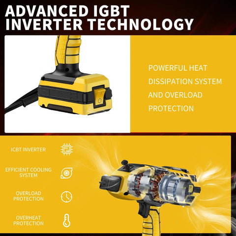 Portable Arc Welder With IGBT Inverter, 20 To 120A, 6 Level Current Adjustment, displaying IGBT inverter technology
